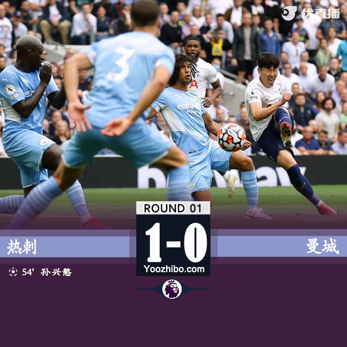 熱刺1-0曼城 孫興慜世界波制勝馬赫雷斯失良機