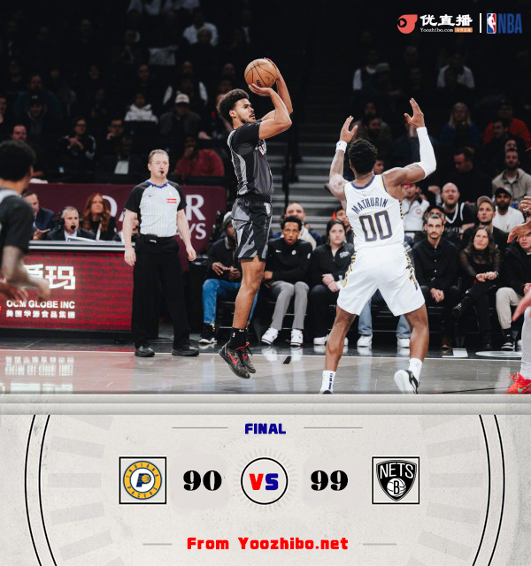 籃網99-90戰勝步行者 卡梅隆-約翰遜26+7 西蒙斯7+7+9