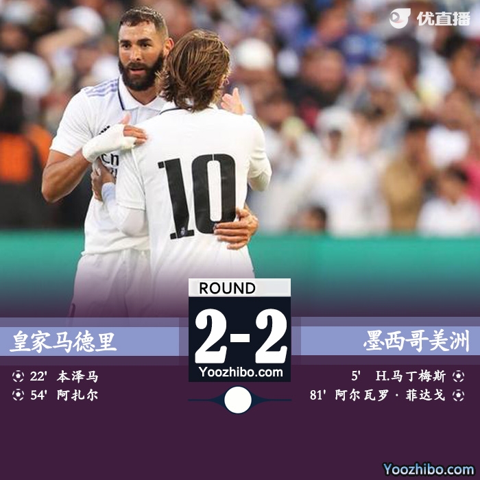 皇馬2-2墨西哥美洲