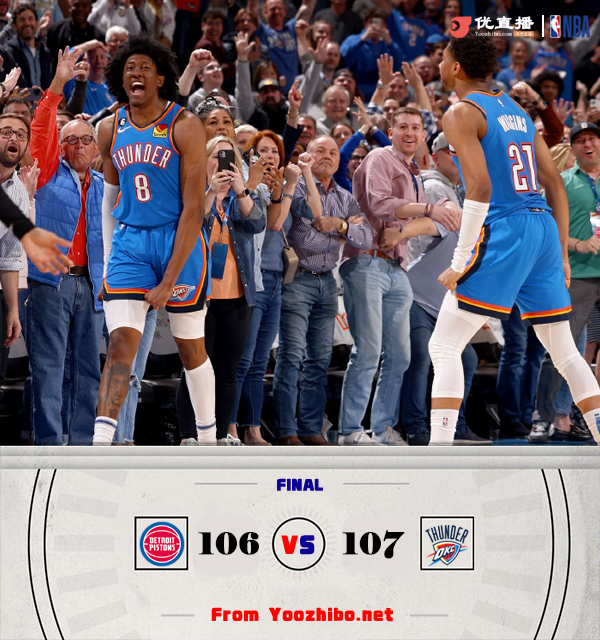 雷霆107-106險勝活塞