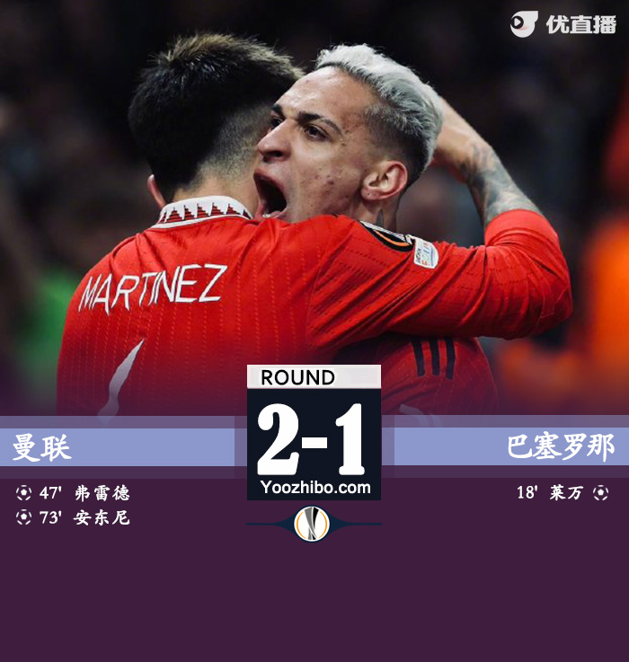 曼聯2-1淘汰巴薩