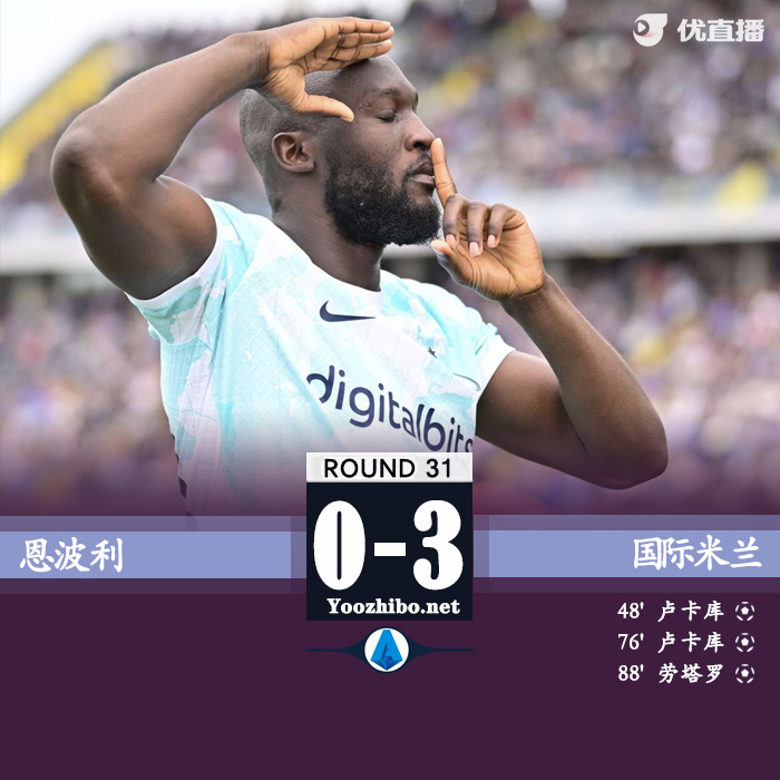 國米3-0恩波利 盧卡庫2射1傳勞塔羅建功
