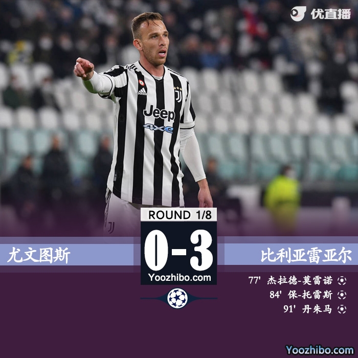 尤文0-3總分1-4黃潛  德里赫特、魯加尼送點