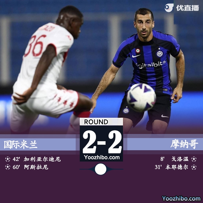 國米2-2摩納哥