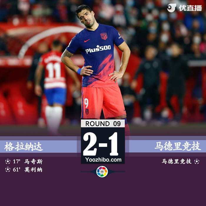 馬德里競技1-2遭格拉納達