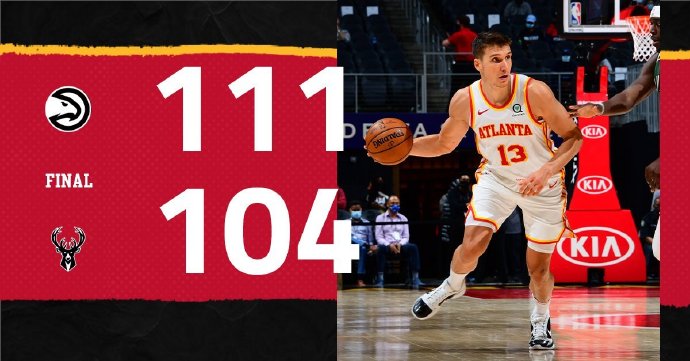 老鷹111-104戰勝雄鹿 博格達32分 字母哥31+14