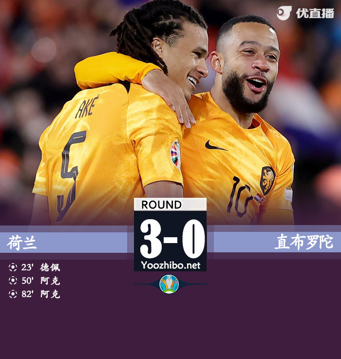 荷蘭3-0直布羅陀 德佩頭球建功阿克雙響