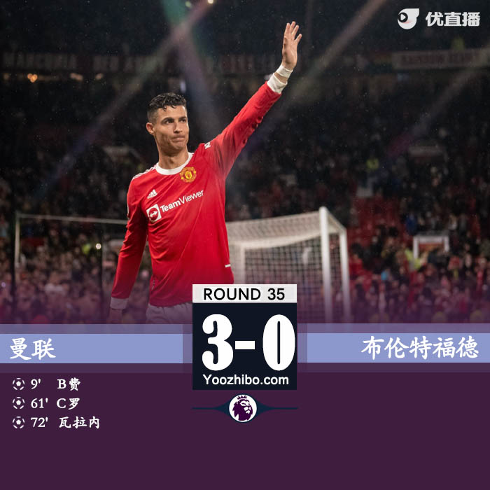 曼聯3-0布倫特福德
