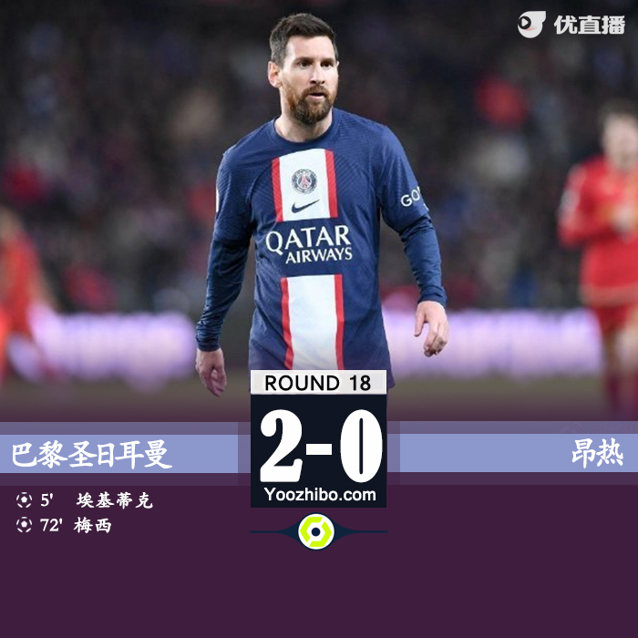 巴黎2-0擊敗昂熱