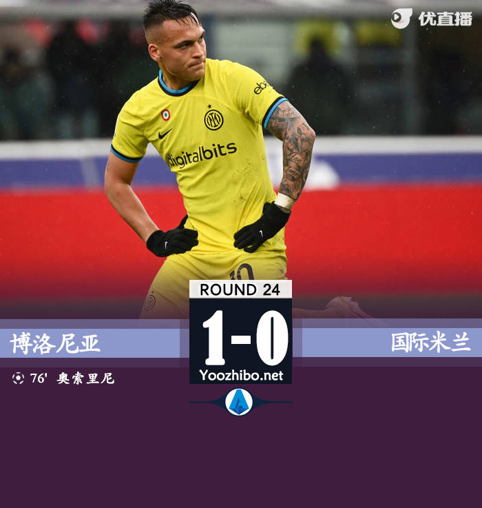 國際米蘭0-1博洛尼亞