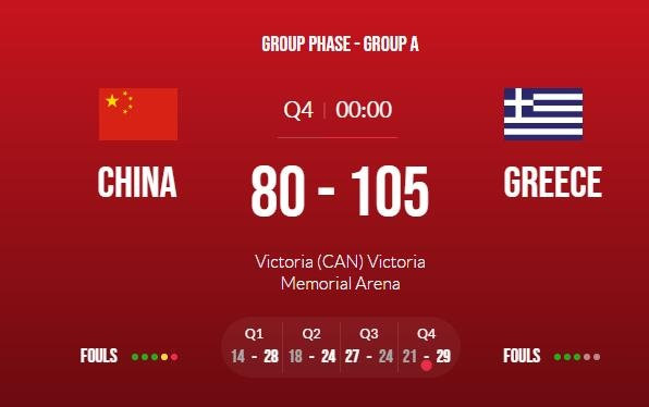 07月02日 奧運男籃落選賽 中國男籃vs希臘男籃 全場錄像及集錦