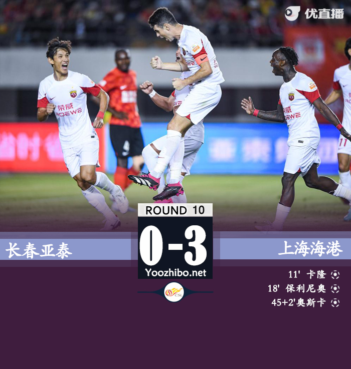 長春亞泰隊vs上海海港隊