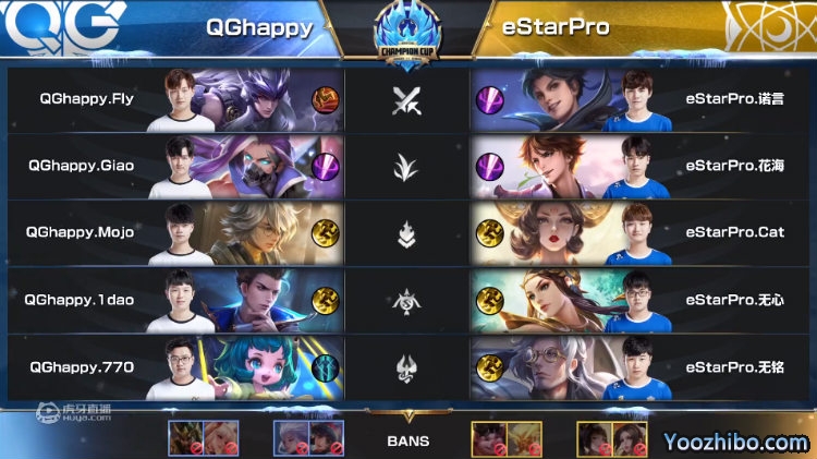 2019年王者榮耀冬冠杯總決賽G5 eStarPro vs QGhappy全場錄像