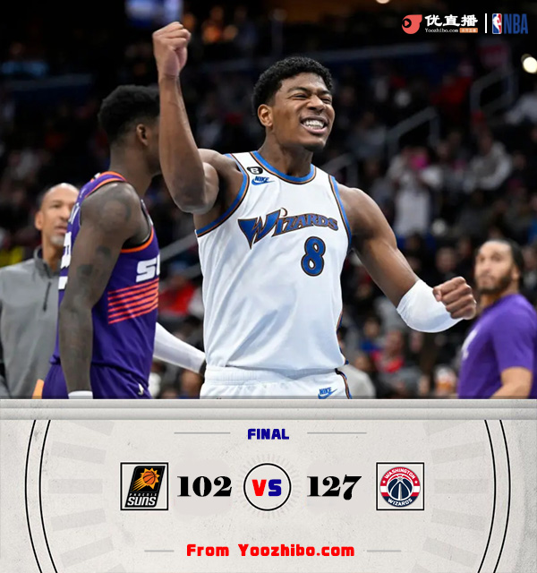 奇才127-102大勝太陽，拿到3連勝