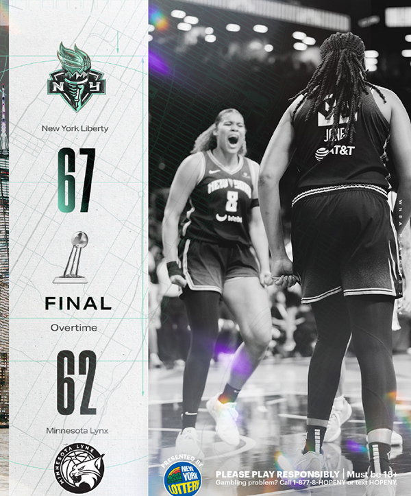 WNBA總決賽激戰五場，紐約自由人勇奪隊史首冠書寫傳奇