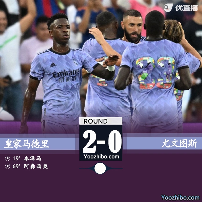 皇馬2-0擊敗尤文