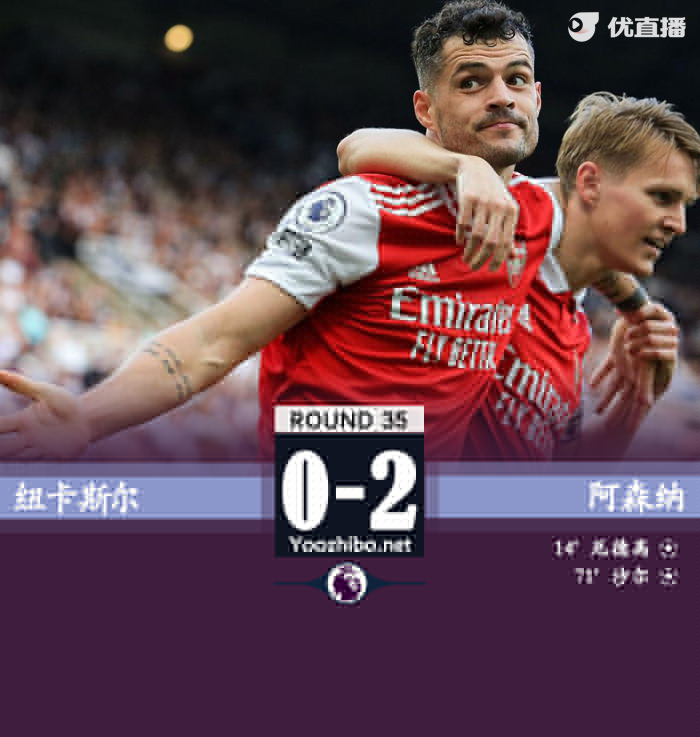 阿森納2-0戰勝紐卡斯爾