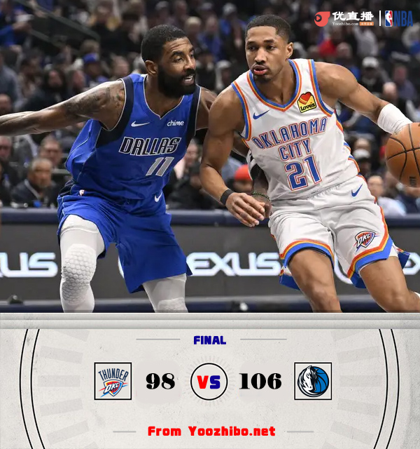 獨行俠106-98終結雷霆 歐文25+5+5 丁威迪關鍵三分 SGA缺陣