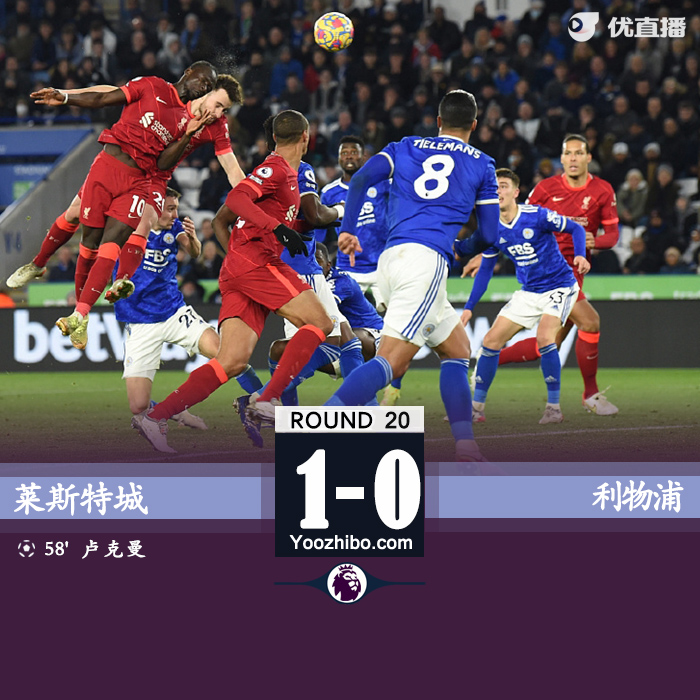 利物浦0-1萊斯特城