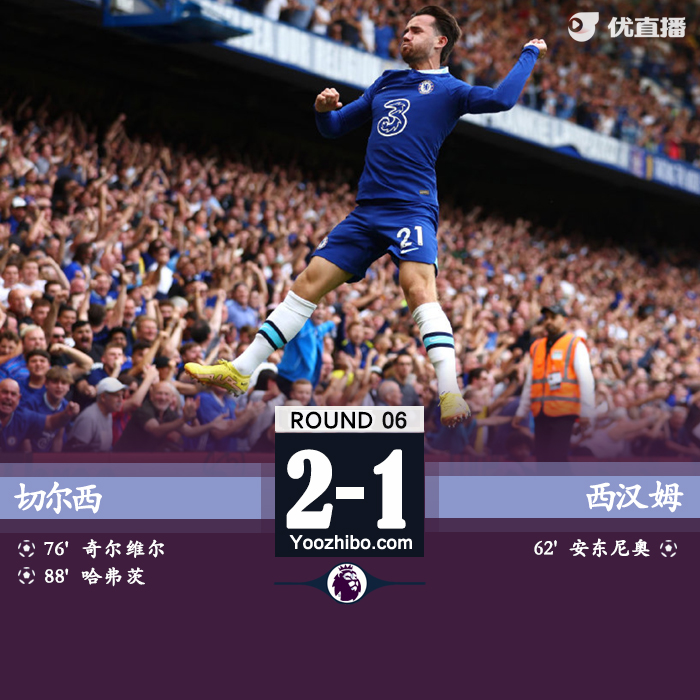 切爾西2-1西漢姆