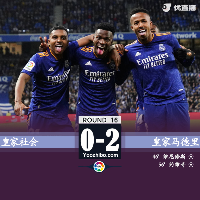 皇馬2-0擊敗皇家社會