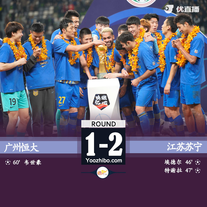 19-20賽季中超冠軍：江蘇蘇寧