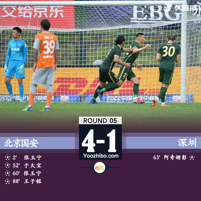 國安4-1大勝深圳