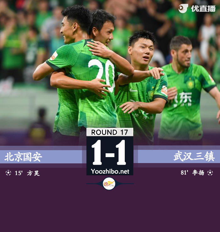 北京國安隊vs武漢三鎮隊