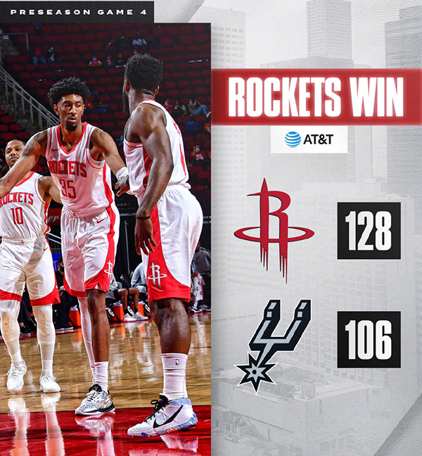 <a href=/lanqiubs/rockets/ target=_blank class=infotextkey>火箭</a>128-106輕取<a href=/lanqiubs/spurs/ target=_blank class=infotextkey>馬刺</a>