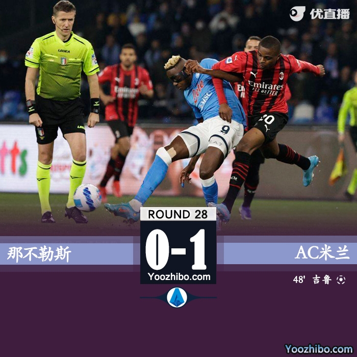 AC米蘭客場1-0擊敗那不勒斯