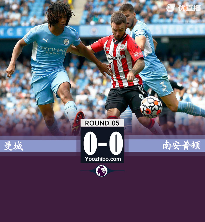 曼城0-0南安普頓 福登補時破門被吹
