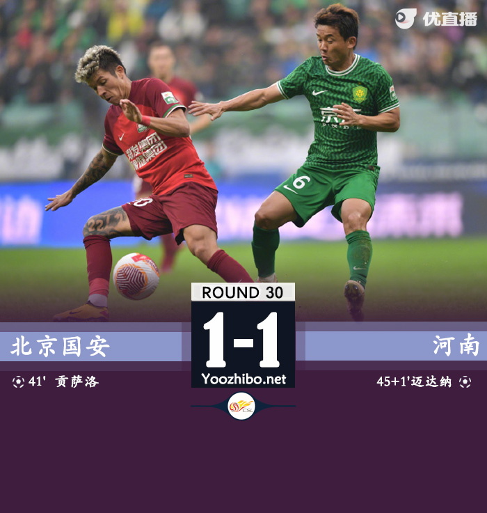 北京國安隊vs河南嵩山龍門隊