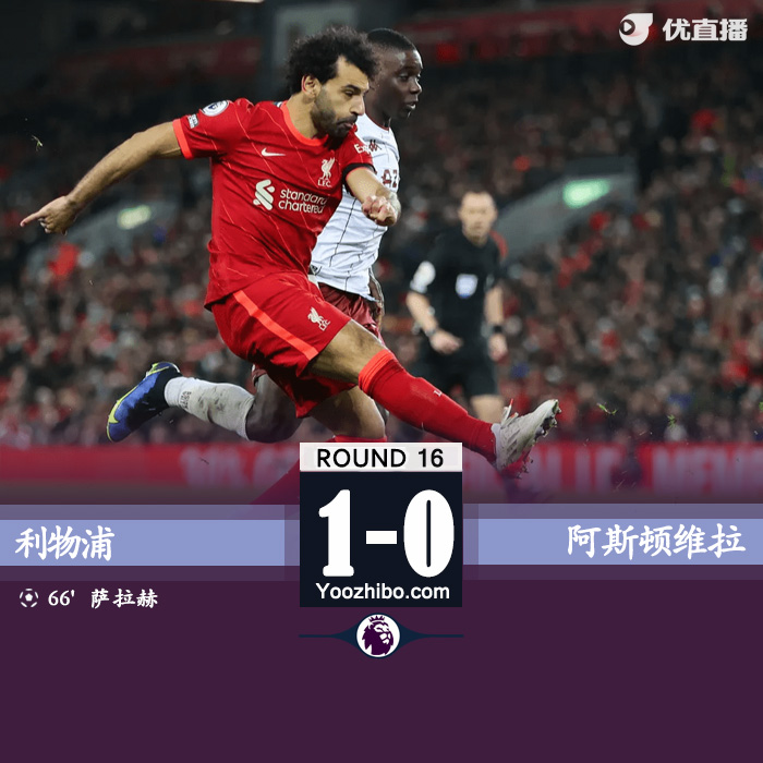 利物浦1-0維拉 薩拉赫造點+主罰命中