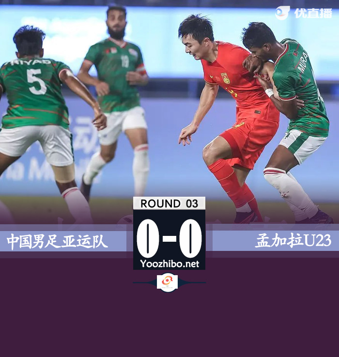 中國男足亞運隊vs孟加拉U23