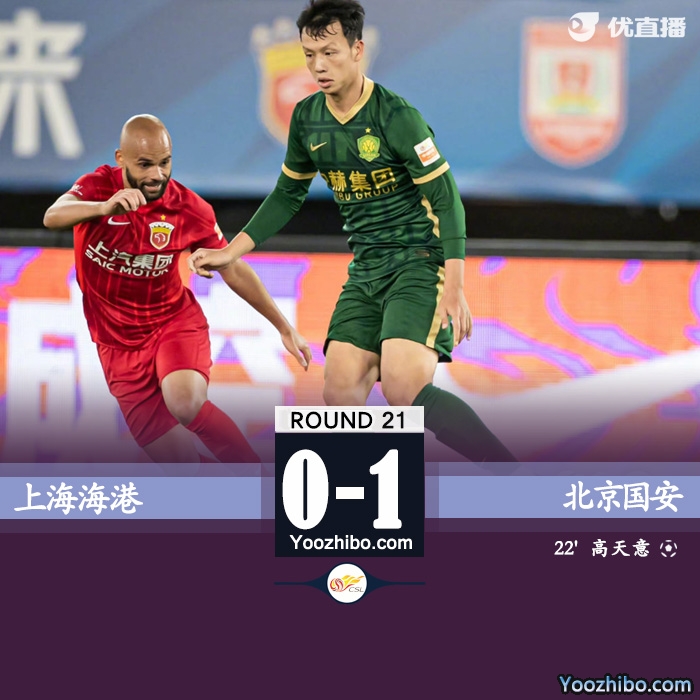 國安1-0海港 高天意處子球制勝王燊超停球失誤送禮