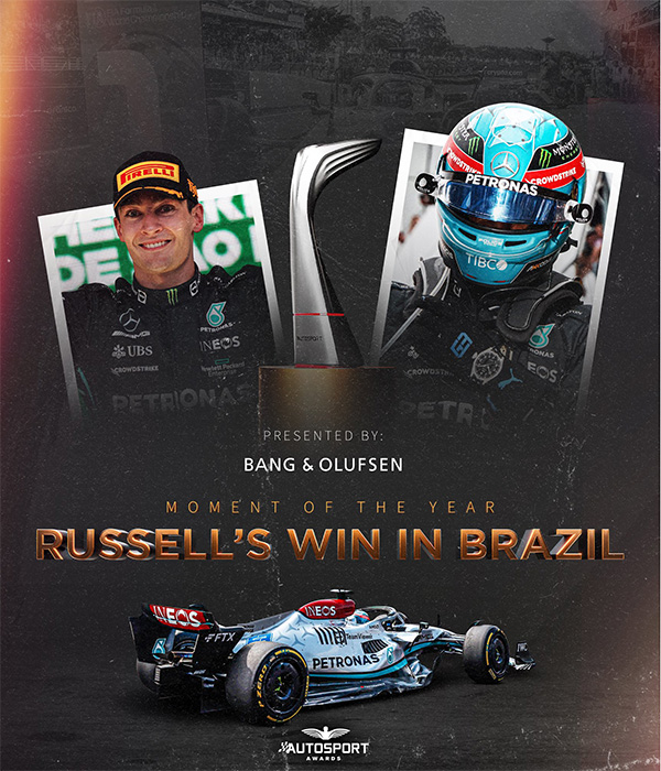 Autosport年度頒獎典禮：拉塞爾巴西首勝當選年度時刻