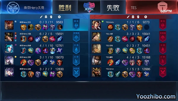 2020年KPL秋季賽常規賽 南京Hero久競 vs TES全場錄像