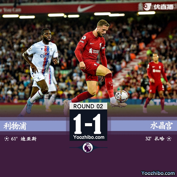 利物浦1-1水晶宮兩連平