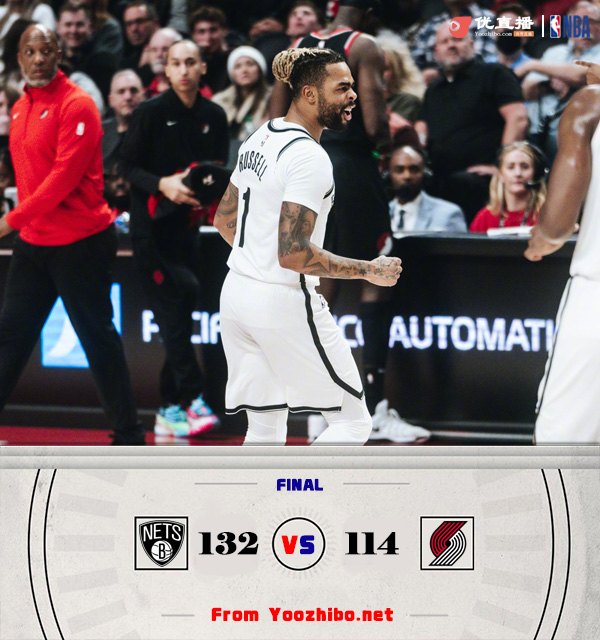 籃網132-114力克開拓者 C-約翰遜24分 亨德森生涯新高39分
