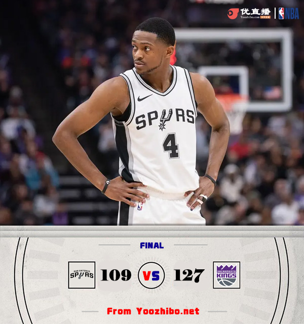 國王127-109輕取馬刺 文36分 德羅贊22+9+7 福克斯17投16分