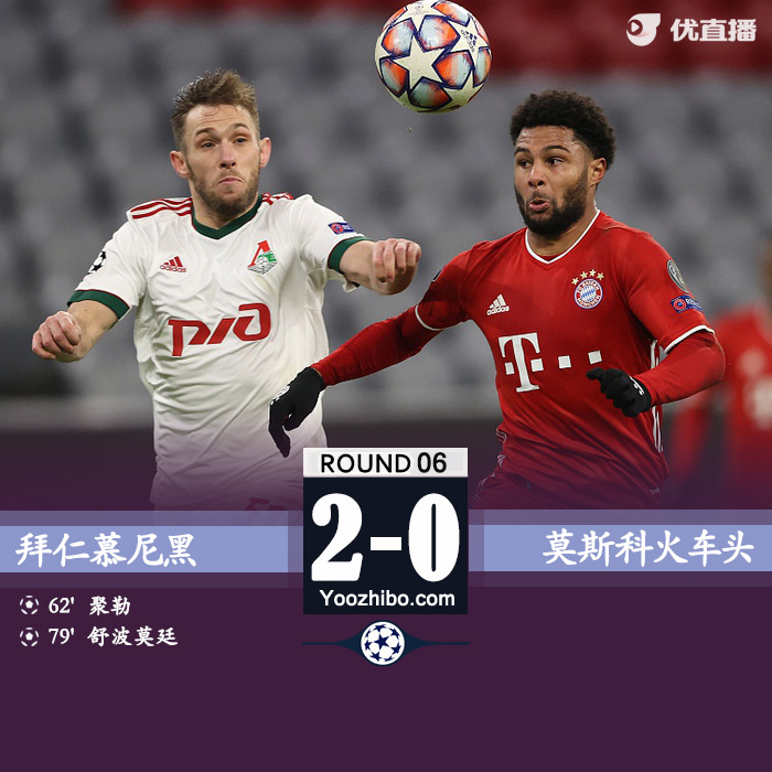 <a href=/zuqiubs/bayern/ target=_blank class=infotextkey>拜仁</a>慕尼黑2-0莫斯科火車頭