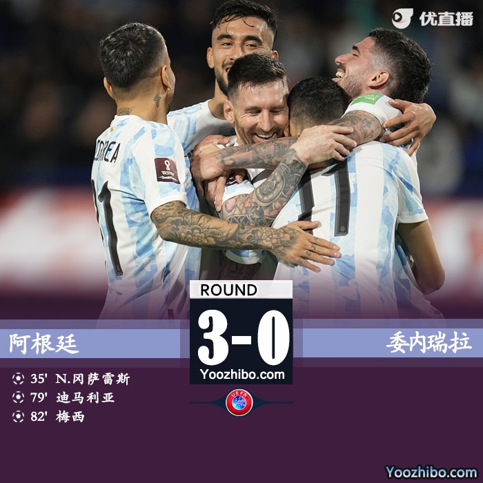 阿根廷3-0完勝委內瑞拉