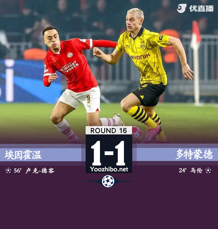 埃因霍溫vs多特蒙德