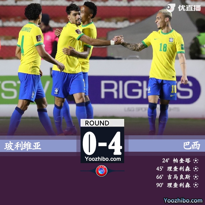 巴西4-0擊敗玻利維亞