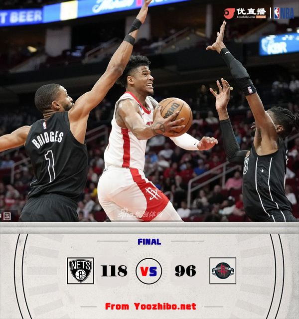 籃網大勝火箭迎來三連勝