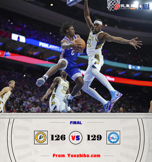 76人經過加時129-126險勝步行者