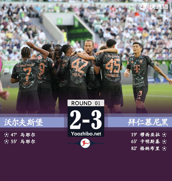 沃爾夫斯堡vs拜仁慕尼黑