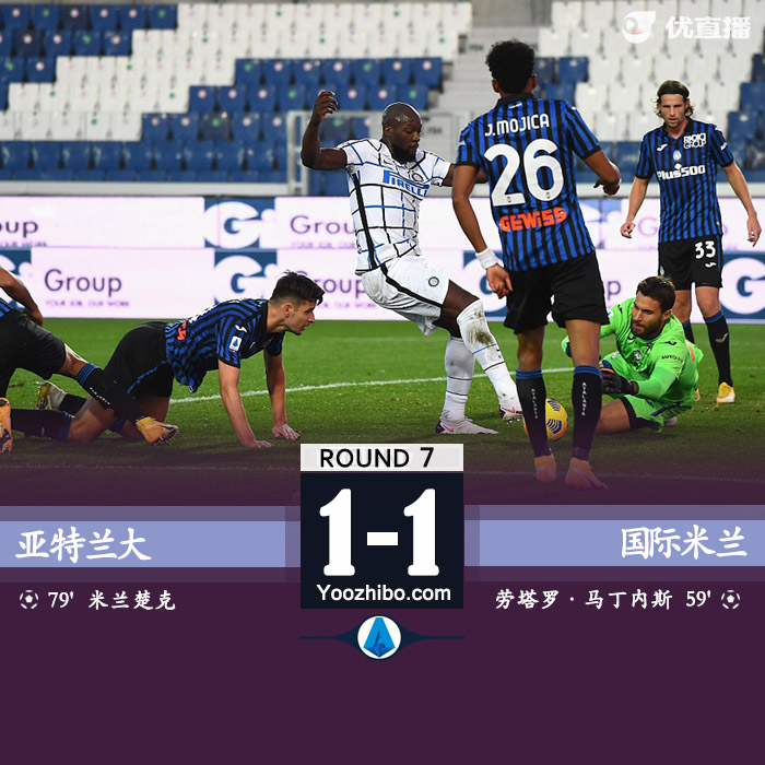 國米1-1亞特蘭大