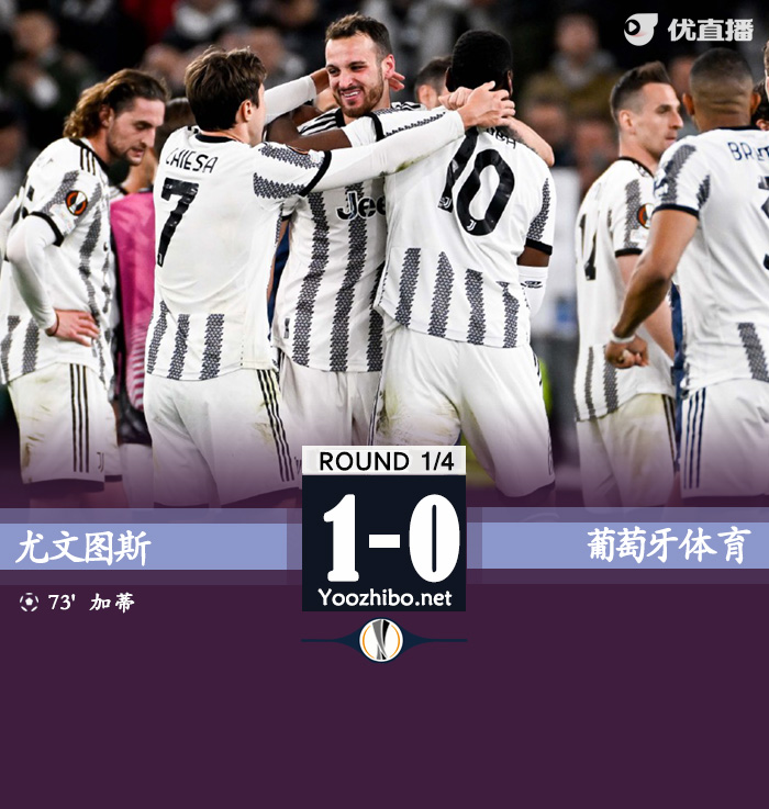尤文主場1-0小勝葡體