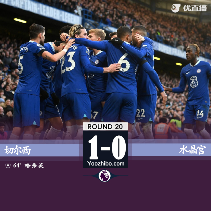 切爾西1-0擊敗水晶宮